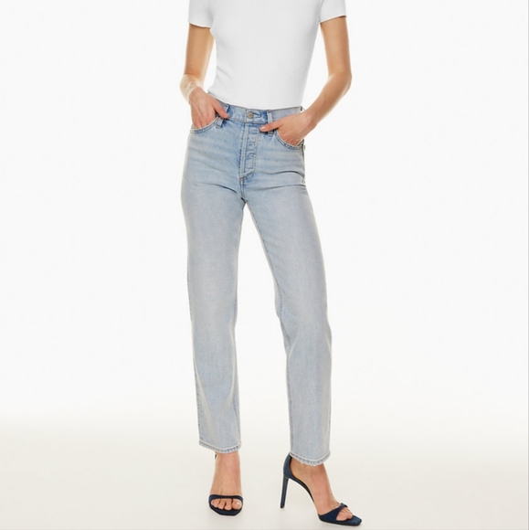 Denim Forum Denim - Straight leg Denim Forum Arlo Jean, Light Blue